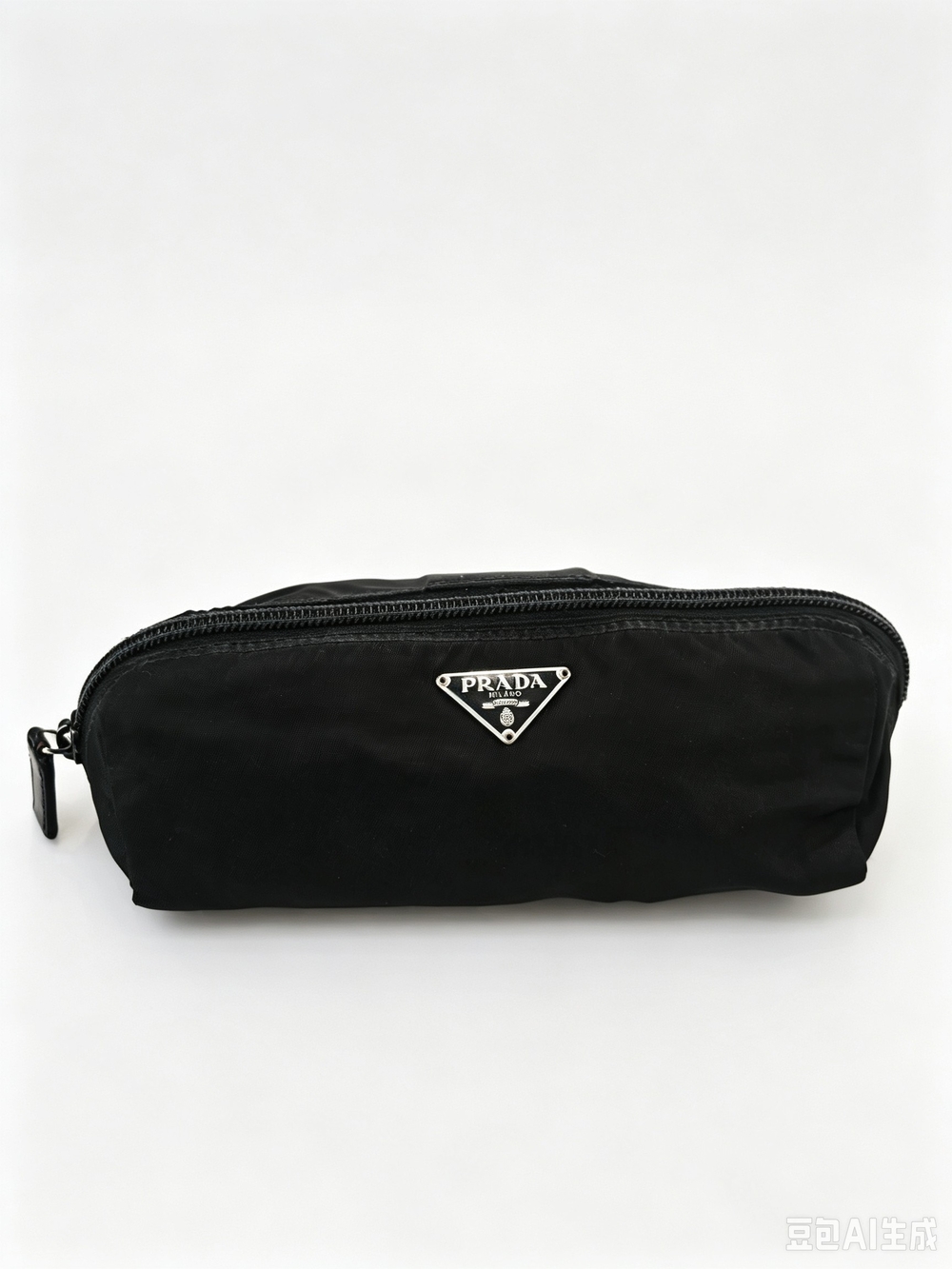 Prada Black Nylon Zip Pouch for Men